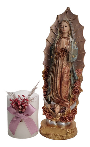 Virgen De Guadalupe 21cm De Alto.