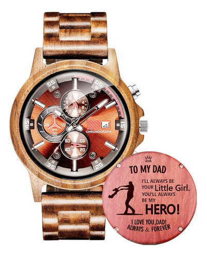 Reloj De Madera Clásico Casual De Cuarzo Reloj