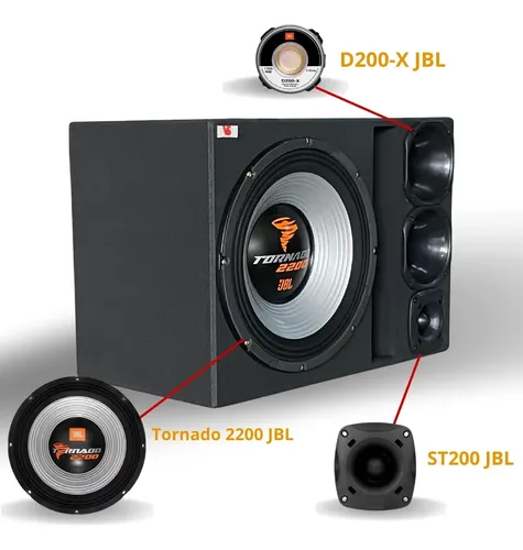 Caixa Trio 15'' Tornado 2200 + D200x +st200+ Módulos Stetsom