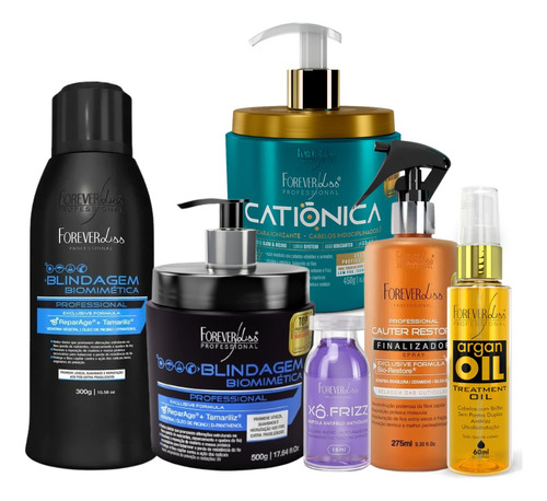 Kit Forever Liss Hidratação/finalizador Cauter Xô Frizz 