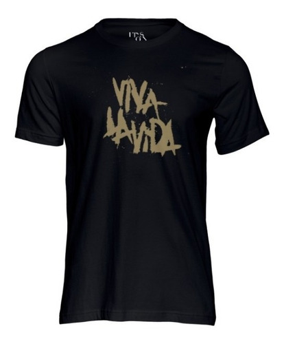 Playera Viva La Vida Letras Doradas. Coldplay.