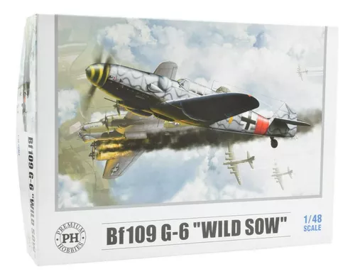 Premium Hobbies Bf109 G6 Wild Sow 1:48 Kit De Modelo De