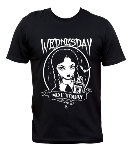 Remera Merlina Addams Wednesday Poison Not Today