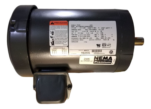 Motor Electrico De 2 Hp 1750 Rpm Marca Us Arm Trif 140tc