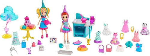 Polly Pocket Pack Fiesta De Cumpleaños+20 Stickers De Regalo