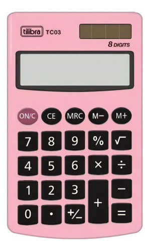 Calculadora De Bolso Rosa Tc03 Tilibra