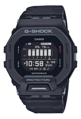 Reloj G-shock Gbd-200-1d Resina Hombre Negro