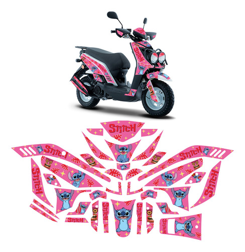 Kit De Graficos Stickers Para Ws150 Sport 36 Pza Stch Rsa