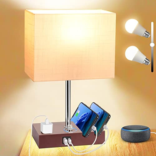 Dott Arts Bedside Lamp Para Dormitorio, Lámpara De Mesa Tota