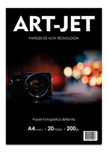 Papel Glossy Foto Fotográfico Art-jet  A4 200gr 20 Hojas