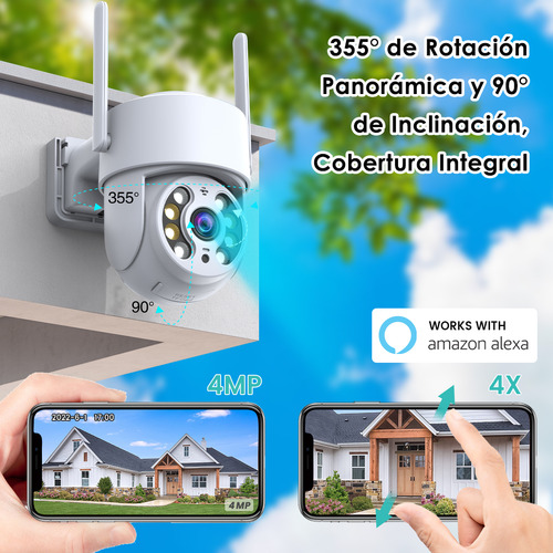 Cámara Seguridad Ip Nanwei C22 Domo Wi-fi 4mp Ptz Nocturna