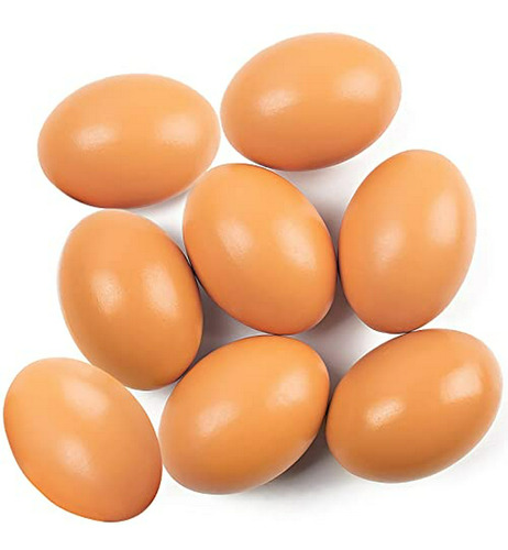 Sallyfashion 6 Piezas De Madera De Imitación Falsa Huevos, H