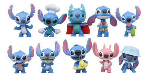 10 Figuras De Stitch Coleccionable