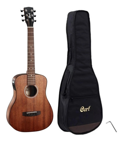 Violão Cort Aço Adminiedx Elétrico Mahogany Com Bag