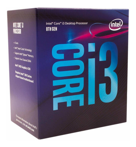 Intel Core I3-8100 4 Cores Up To 3.6 Ghz Turbo Unlocked Lga1