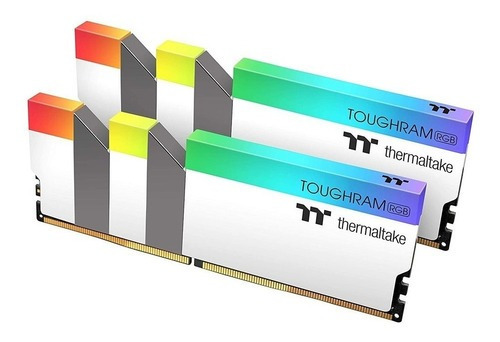 Memória RAM Toughram RGB color branco  16GB 2 Thermaltake R022D408GX2-3600C18A