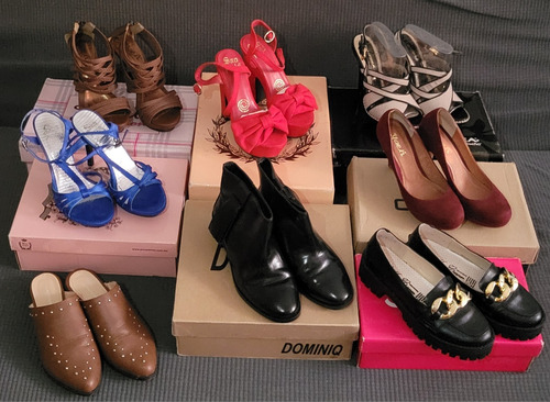 Lote De 8 Prendas De Calzado Femenino (zapatillas, Zapatos)
