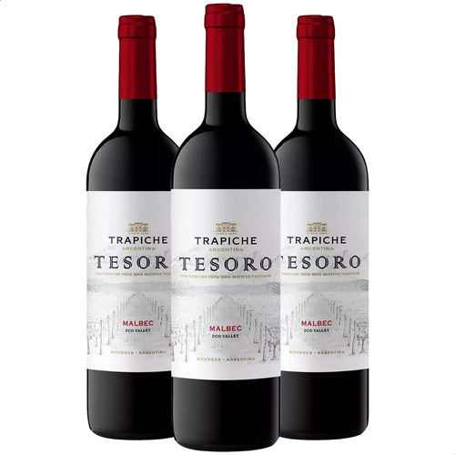 Vino Tinto Trapiche Tesoro Malbec Mendoza Caja X3 01mercado
