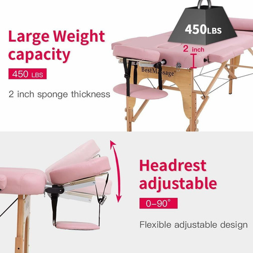 Masaje Portátil Mesa De Cama De Masaje Spa Cama De 2 Veces E