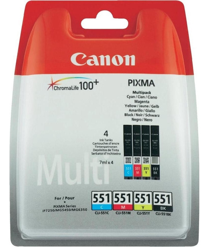 Canon Cli-551 C/m/y/bk Multipack Blister