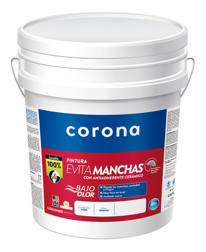 Pintura Evitamanchas Blanco 5 Gl