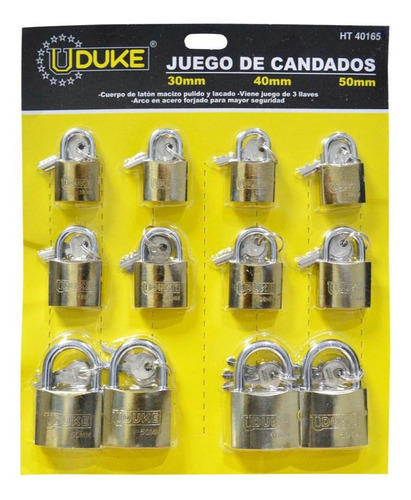Candado Carton Uduke Dorado 30-40-50 (ht40165)