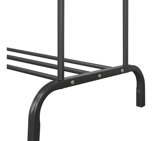 Perchero Doble De Metal Con Estante Inferior 110x54x150 Cm