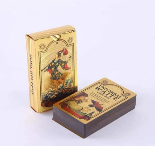 Tarot Oro Rider-waite, 78 Cartas Impermeables Exclusivas