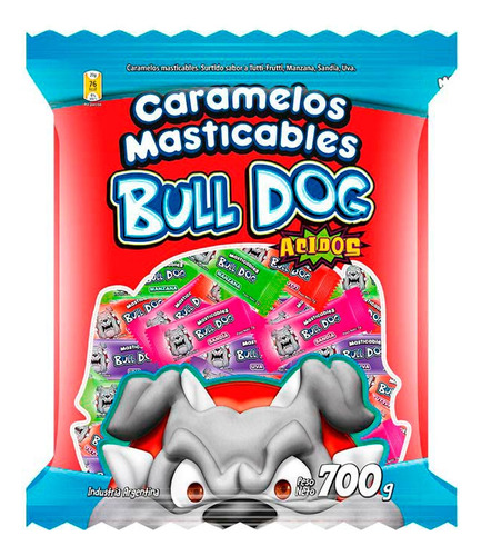 Caramelos  Masticables 700 Gr Bull Dog Caramelos Masticable