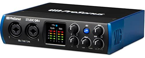 Presonus Studio 24c 2x2, 192 Khz, Interface De Áudio Usb Com