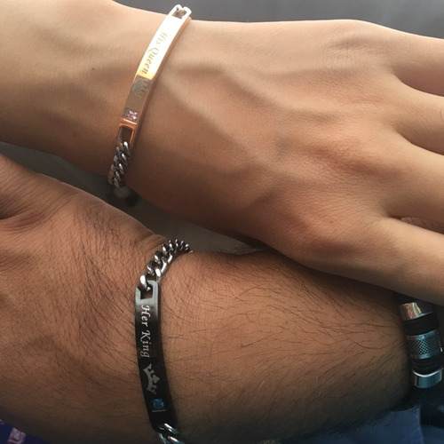 Pulseras Manillas En Acero Queen King Para Parejas Y Novios | MercadoLibre Pulseras Manillas En Acero Queen King Para Parejas Y Novios | MercadoLibre