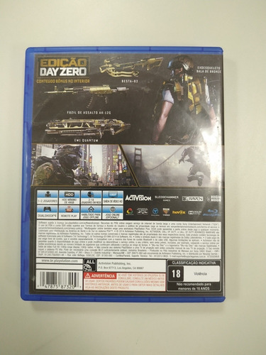 Jogo Call Of Duty Advanced Warfare Day Zero Edition