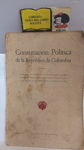 Constitución Política De La Republica De Colombia - 1945