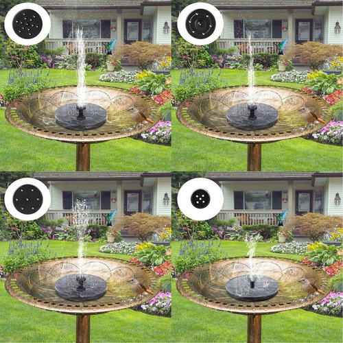 Baño Flotante Para Pájaros Con Fuente Solar Con Luz Led Y