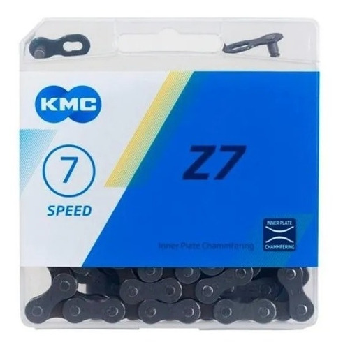 Imagem 1 de 3 de Corrente 7v Kmc Z7 116 Elos 14v 21v Speed Mtb Megarange 3x7v