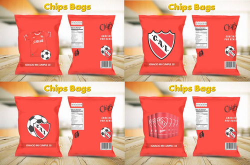 Chip Bag Kit Imprimible Bolsitas Boca Juniors Envioxemail