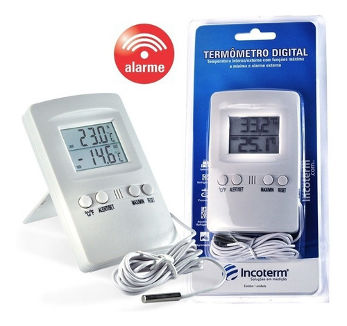 Termômetro Digital Máxima E Minima Com Alarme -20c+50