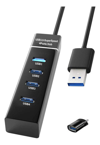 Ps4/ps5 Usb Hub, Apexone Usb 3.0 Hub De 4 Puertos Adaptador