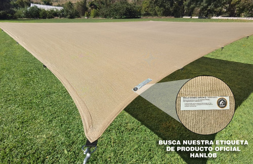 Imagen 4 de 10 de Malla Sombra 4x3 90% Beige Raschel Lista Para Instalar