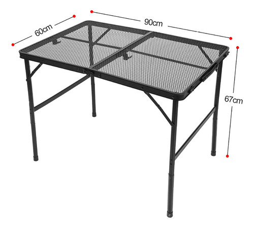 Mesa Plegable Portátil Para Acampar Con Altura Ajustable