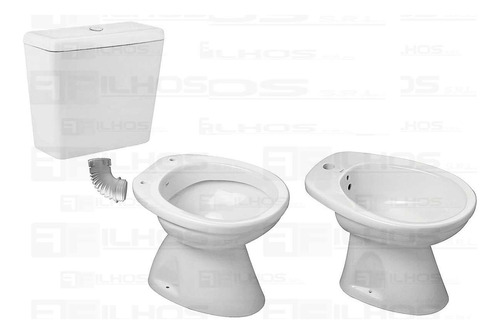 Combo Inodoro Corto Mochila A Codo Bidet Baño Roca Capea 6c