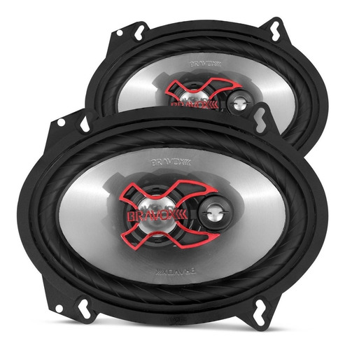 6x8 Bravox 100w Rms Par Auto Falante Triaxial B3x68x Kit