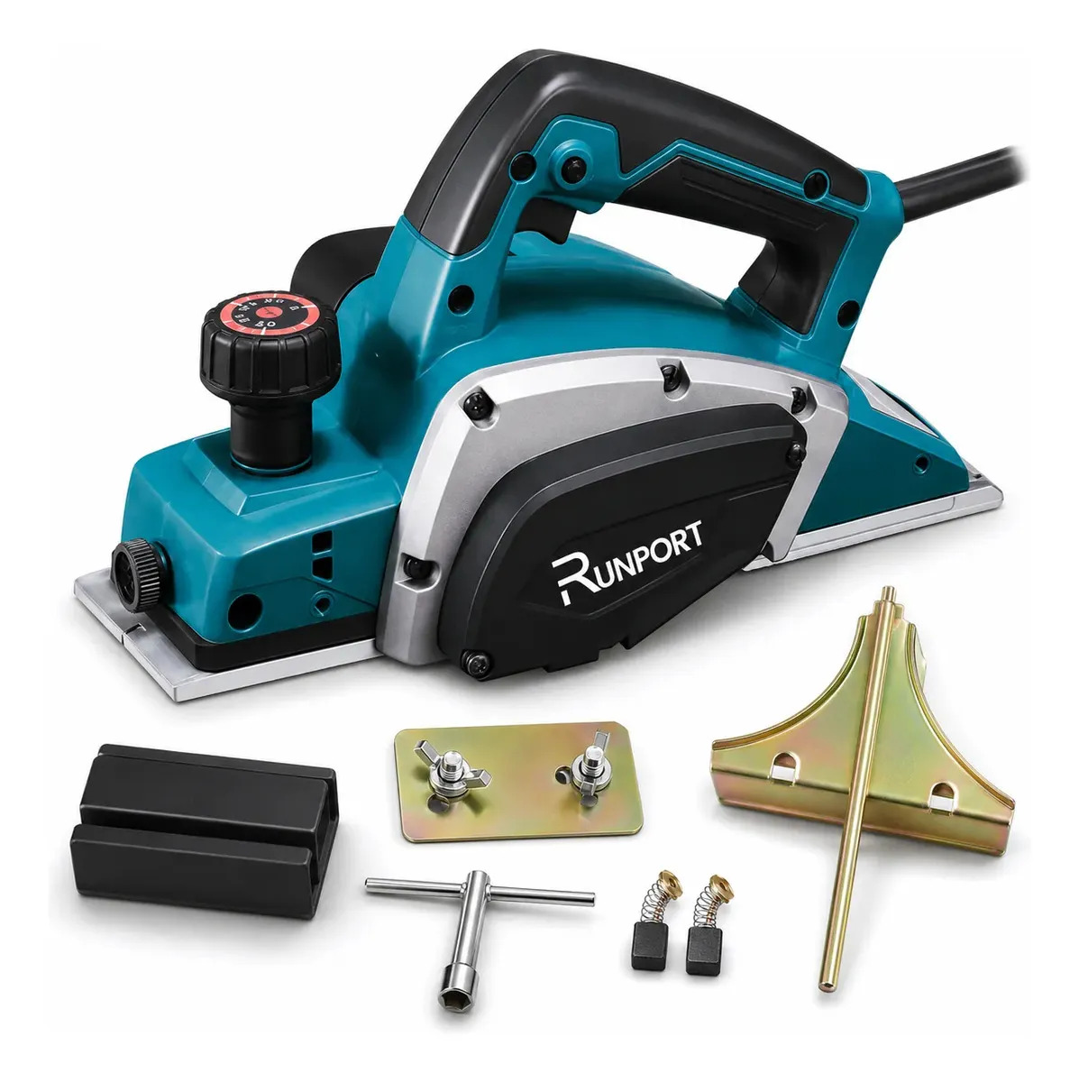 Plaina Elétrica Manual 780w 16000rpm Profissional Runport Bx052 Cor Azul