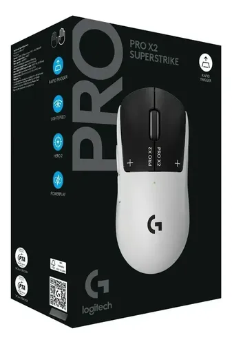 Mouse Gamer Sem Fio Logitech Pro X2 Superstrike Branco 2026