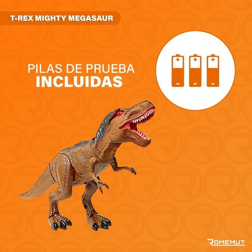 Dinosaurio Juguete T Rex Mighty Megasaur Grande Luz Y Sonido T Rex Marrón
