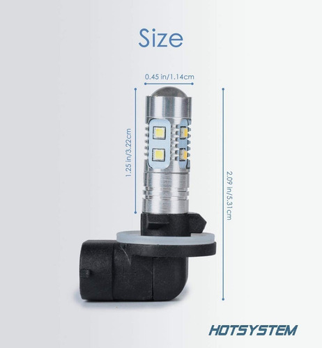 Imagen 4 de 7 de Promo 881 H27w 2 Bombillas Led Extremadamente