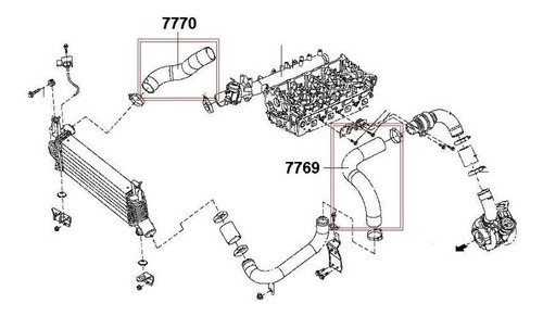 Kit Manguera Intercooler Turbo Nissan Frontier 2.5 Turbo Diesel