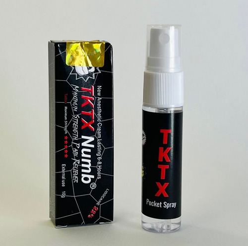 Combo Crema 95% Mas Spray Tktx Para Tatuaje Microblading  