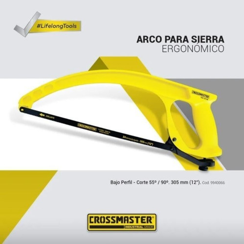 Arco Para Sierra Ergonómico Bajo Perfil Corte 55º 90