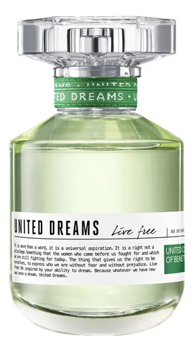 Benetton United Dreams Live Free EDT 50 ml para  mujer
